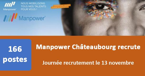 Manpower Châteaubourg : 166 postes à pourvoir le 13 novembre